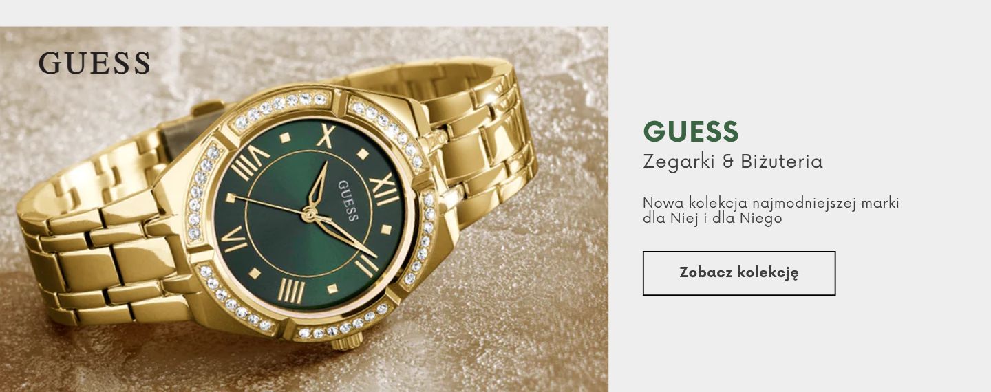 Złoty zegarek damski Guess – modny dodatek z kryształkami