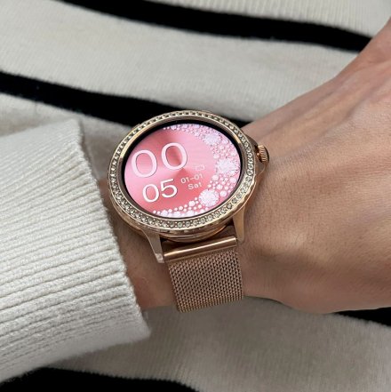 Rubicon RNCF19 różowy smartwatch damski z funkcją rozmowy SMARUB274