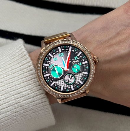 Rubicon RNCF19 różowy smartwatch damski z funkcją rozmowy SMARUB274