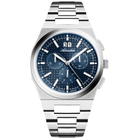 Adriatica elegancki męski zegarek srebrny z chronografem A8326.5115CH