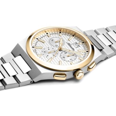 Adriatica elegancki męski zegarek srebrno-złoty z chronografem A8326.2113CH