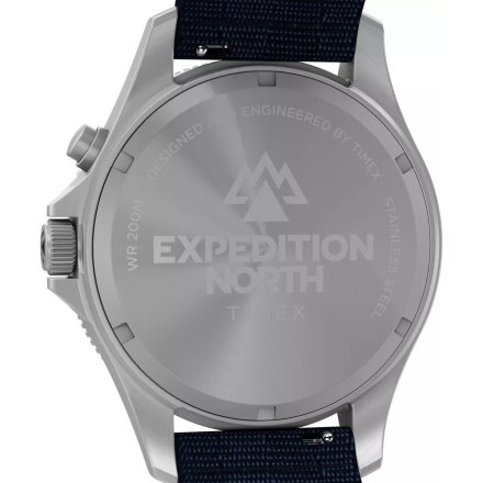 Timex Expedition North TW2W22000 srebrny zegarek męski z granatowym paskiem
