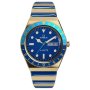 Timex Q Malibu TW2V38500 Złoty zegarek damski z bransoletką i datownikiem