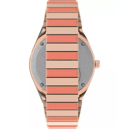 Timex Q Malibu TW2V38600 Złoty zegarek damski z rozciąganą bransoletką