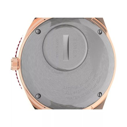 Timex Q Malibu TW2V38600 Złoty zegarek damski z rozciąganą bransoletką