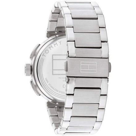 Tommy Hilfiger Lorenzo zegarek męski srebrny z zieloną tarczą 1792117