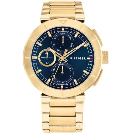 Tommy Hilfiger Lorenzo zegarek męski złoty z granatową tarczą 1792118