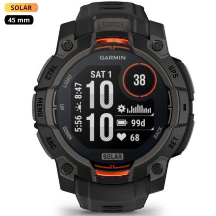 Zegarek Garmin Instinct 3 SOLAR 45 mm czarny 010-02934-00