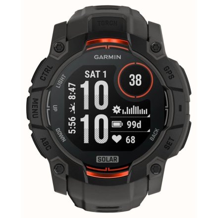 Zegarek Garmin Instinct 3 SOLAR 50 mm czarny Charcoal 010-02935-00