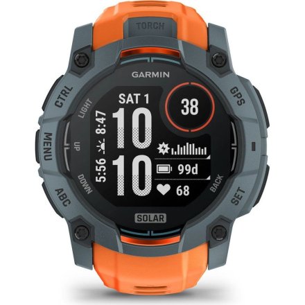 Zegarek Garmin Instinct 3 SOLAR 50 mm pomarańczowy Solstice 010-02935-01