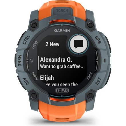 Zegarek Garmin Instinct 3 SOLAR 50 mm pomarańczowy Solstice 010-02935-01