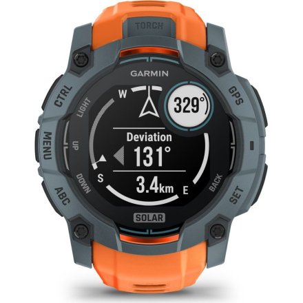 Zegarek Garmin Instinct 3 SOLAR 50 mm pomarańczowy Solstice 010-02935-01