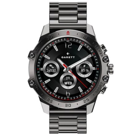 Smartwatch Garett V14 czarny stalowy + pasek 5904238486832