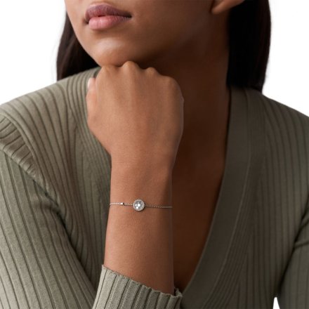 Fossil Sterling bransoletka damska srebrna z mozaiką JFS00519040