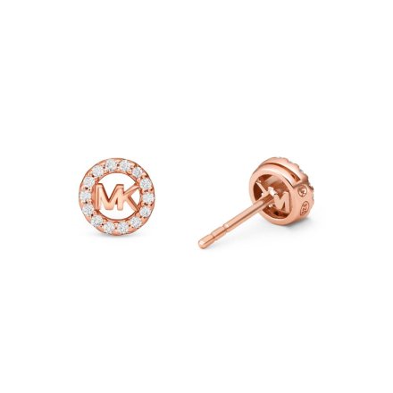 Michael Kors Premium kolczyki damskie wkrętki różowe złoto MKC1727CZ791