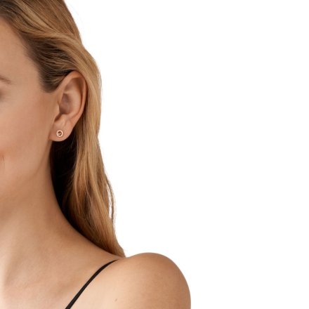 Michael Kors Premium kolczyki damskie wkrętki różowe złoto MKC1727CZ791
