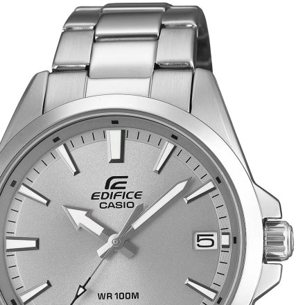 Casio Edifice Momentum zegarek męski na bransolecie szara tarcza EFV-100D-8AVUEF
