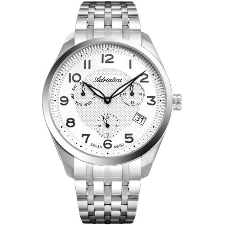Zegarek Męski Adriatica na bransolecie multifunkcja A8309.5123QF- Swiss Made