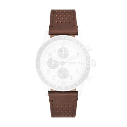 Brązowy pasek skórzany Fossil 22 mm Tourer z dziurkami FS6042