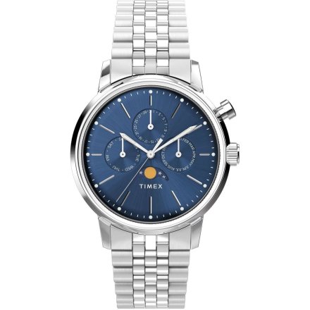 Timex Marlin TW2W51300 zegarek męski na bransolecie z fazami księżyca