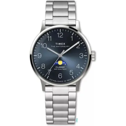 Timex Waterbury TW2W75700 Zegarek męski na bransolecie z fazami księżyca