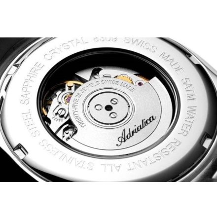 Adriatica elegancki srebrny męski zegarek  na bransolecie A8308.51B3A Automat