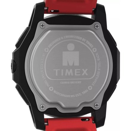 Timex Ironman TW5M57900 Zegarek męski sportowy z czerwonym paskiem