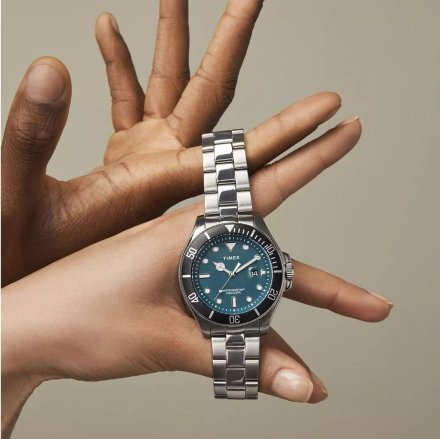 Timex Trend Harborside Coast TW2V91900 Zegarek męski srebrny na bransolecie 