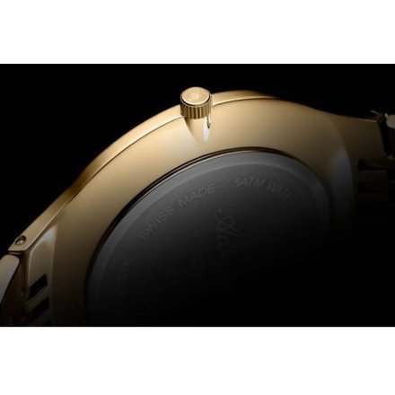 Szwajcarski zegarek męski Adriatica classic złoty na bransolecie A8296.1153Q