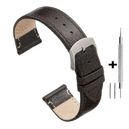 Brązowy pasek 16 mm skórzany DILOY 86.16.2 + GRATIS dwa teleskopy i narzędzie