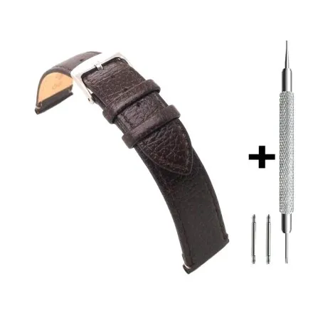 Brązowy pasek 16 mm skórzany DILOY 86.16.2 + GRATIS dwa teleskopy i narzędzie
