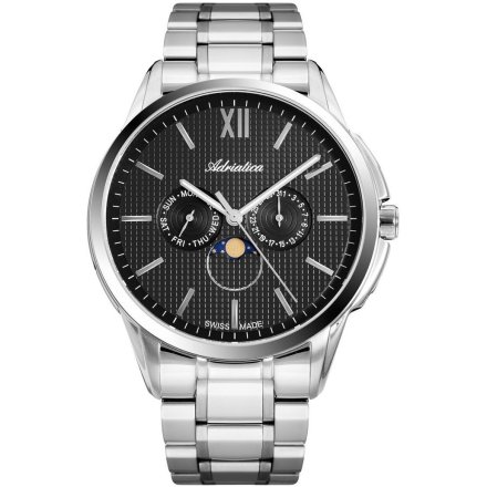 Srebrny zegarek męski Adriatica Multifunction  A8283.5166QF
