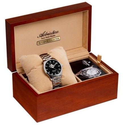 Srebrny zegarek męski Adriatica Open Heart Automatic A8277.5114AO