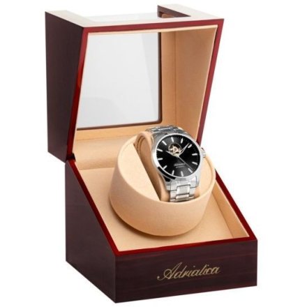 Srebrny zegarek męski Adriatica Open Heart Automatic A8277.5114AO