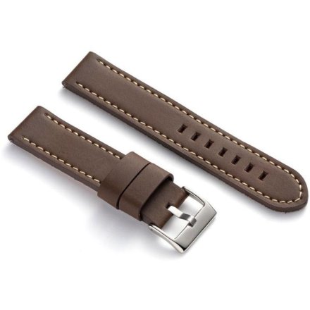 Brązowy pasek 26 mm skórzany DILOY 384.26.02 + GRATIS dwa teleskopy i narzędzie