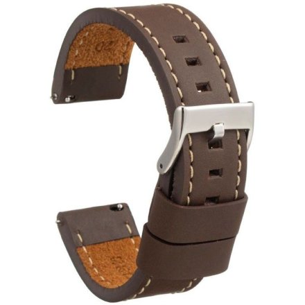 Brązowy pasek 26 mm skórzany DILOY 384.26.02 + GRATIS dwa teleskopy i narzędzie