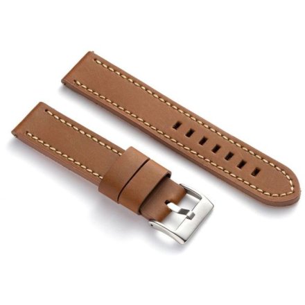 Jasnobrązowy pasek 26 mm skórzany DILOY 384.26.03 + GRATIS dwa teleskopy i narzędzie