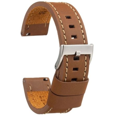 Jasnobrązowy pasek 26 mm skórzany DILOY 384.26.03 + GRATIS dwa teleskopy i narzędzie