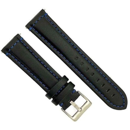 Czarny pasek 24 mm skórzany DILOY 393.24.52 + GRATIS dwa teleskopy i narzędzie