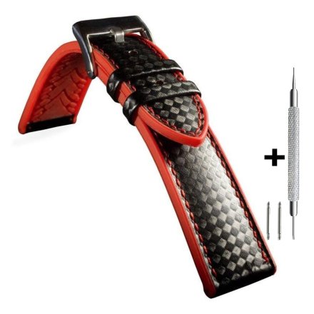 Czarno-niebieski pasek 22 mm z materiału i tworzywa DILOY 400.22.53 + GRATIS dwa teleskopy i narzędzie