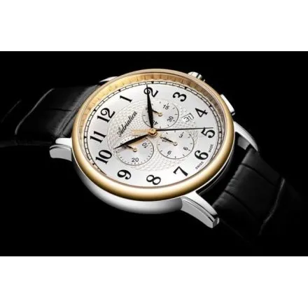 Srebrny zegarek męski Adriatica  Classic z chronografem A8256.2223CH