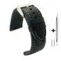 Czarny pasek 24 mm skórzany DILOY 404.24.01 + GRATIS dwa teleskopy i narzędzie