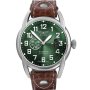 Zegarek Męski Aviator Swiss Made V.3.18.0.311.4 Bristol Scout 1264 srebrny  z zieloną tarczą