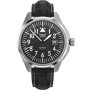 Zegarek Męski Aviator Swiss Made V.3.39.0.333.4 Aviator Airacobra 43 Automatic srebrny z czarnym paskiem