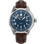 Zegarek Męski Aviator Swiss Made V.3.39.0.334.4 Aviator Airacobra 43 Automatic srebrny z brązowym paskiem