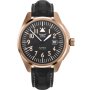 Zegarek Męski Aviator Swiss Made V.3.39.2.339.4 Aviator Airacobra 43 Automatic różowozłoty z czarnym paskiem