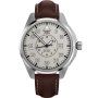 Zegarek Męski Aviator Swiss Made V.3.39.0.342.0 Aviator Airacobra 43 Heritage srebrny z brązowym paskiem