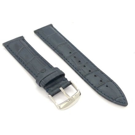 Granatowy pasek 18 mm skórzany DILOY 424.18.05 + GRATIS dwa teleskopy i narzędzie
