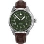 Zegarek Męski Aviator Swiss Made V.1.38.0.319.4 Aviator Airacobra 43 Type A srebrny z zieloną tarczą