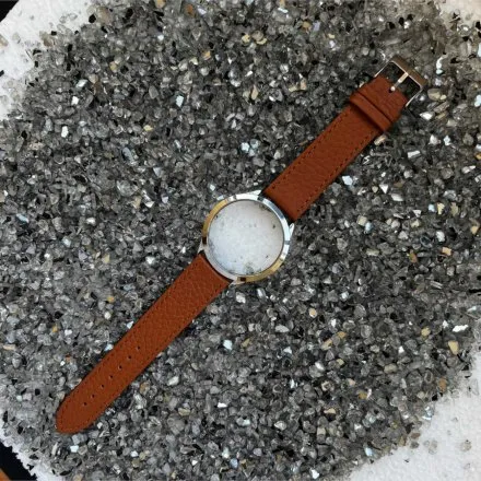 Jasnobrązowy pasek 16 mm skórzany DILOY 178.16.3 + GRATIS dwa teleskopy i narzędzie